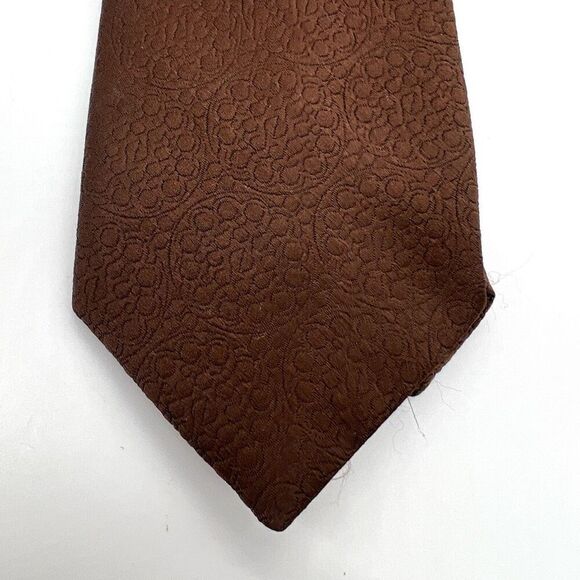 Vintage Centura The Emporium Tie Brown with Embossed Design - Picture 2 of 6